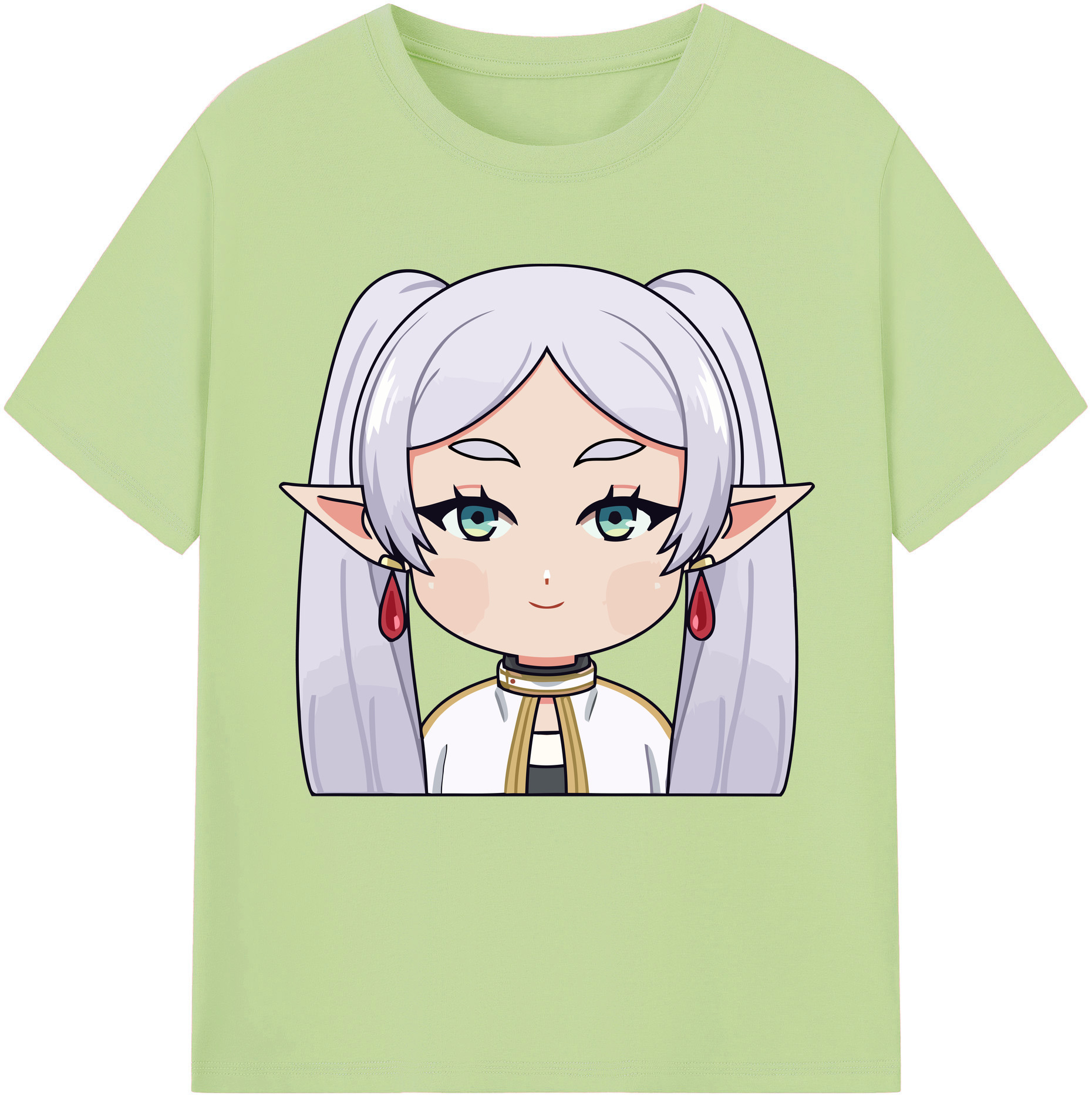 （画像用） 葬送のフリーレン Frieren 綿100％半袖Tシャツ（フロントプリント）